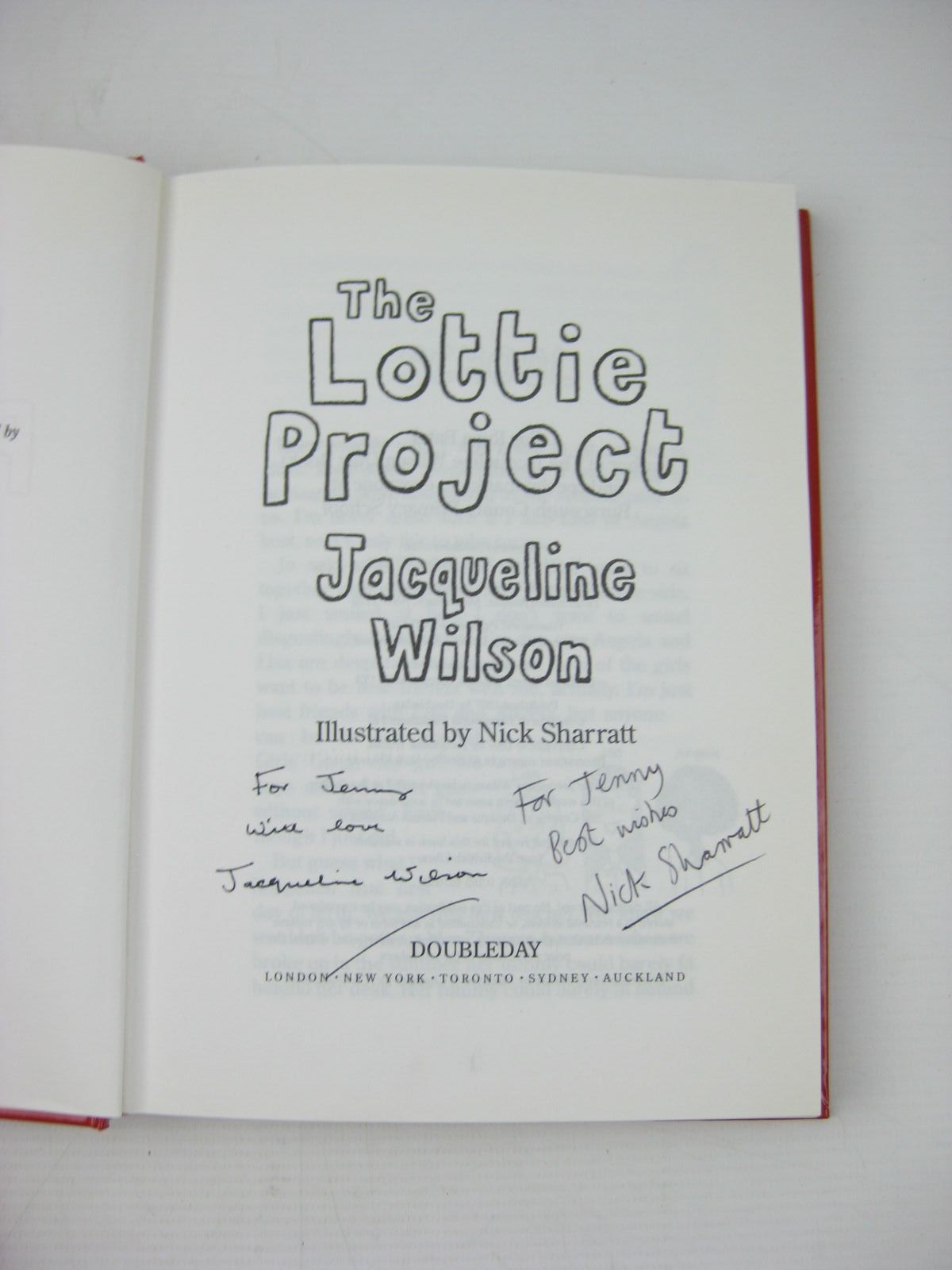 Photo of THE LOTTIE PROJECT written by Wilson, Jacqueline illustrated by Sharratt, Nick published by Doubleday (STOCK CODE: 403068)  for sale by Stella & Rose's Books