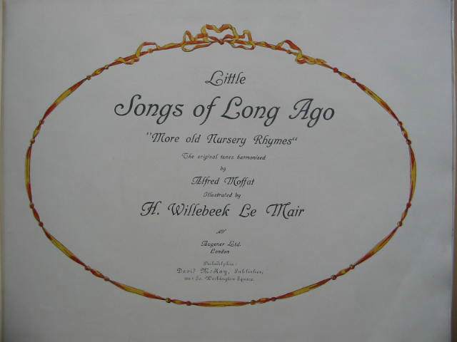Photo of LITTLE SONGS OF LONG AGO written by Moffat, Alfred illustrated by Willebeek Le Mair, Henriette published by Augener Ltd. (STOCK CODE: 508200)  for sale by Stella & Rose's Books