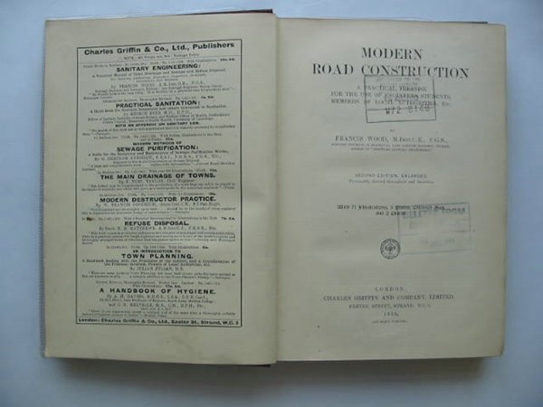 Photo of MODERN ROAD CONSTRUCTION written by Wood, Francis published by Charles Griffin & Co. Ltd. (STOCK CODE: 561440)  for sale by Stella & Rose's Books