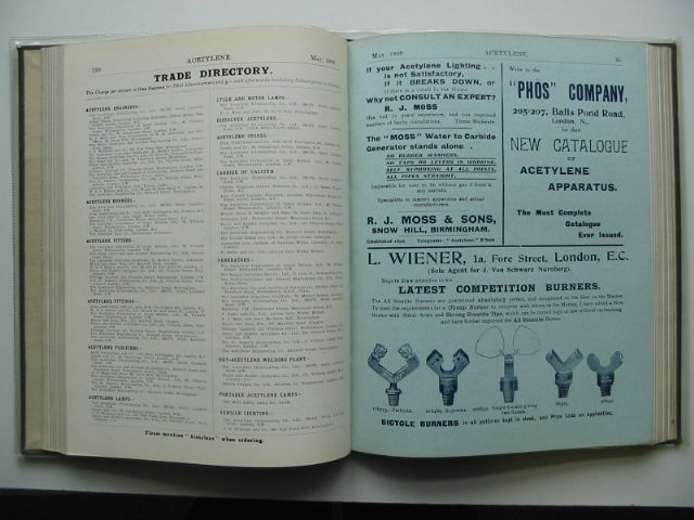 Photo of ACETYLENE 1909 (STOCK CODE: 562012)  for sale by Stella & Rose's Books