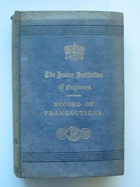 Photo of THE JUNIOR INSTITUTION OF ENGINEERS RECORD OF TRANSACTIONS VOLUME XV- Stock Number: 565688