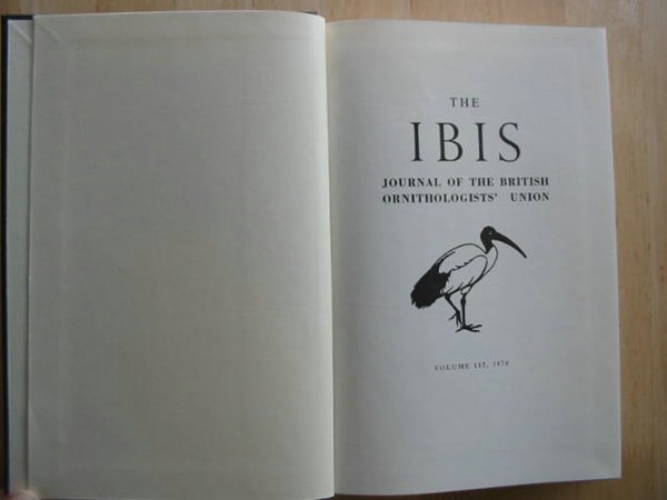 Photo of THE IBIS VOLUME 112- Stock Number: 575459