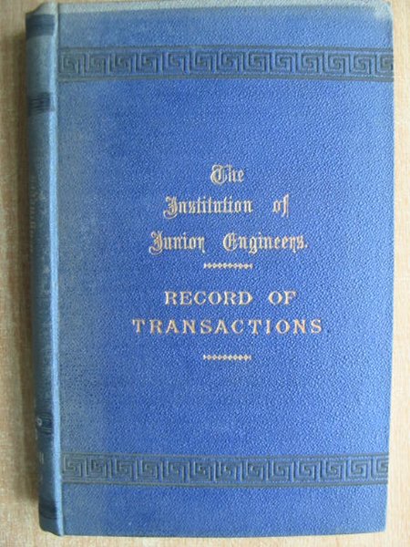 Photo of THE JUNIOR INSTITUTION OF ENGINEERS RECORD OF TRANSACTIONS VOLUME XII- Stock Number: 592904