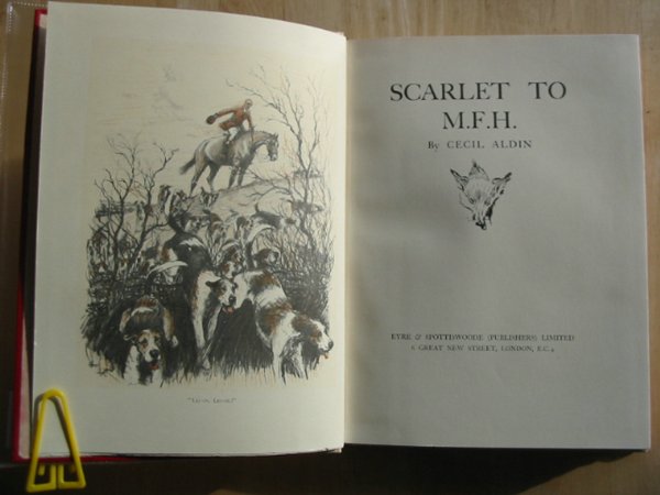 Photo of SCARLET TO M.F.H. written by Aldin, Cecil illustrated by Aldin, Cecil published by Eyre & Spottiswoode (STOCK CODE: 626663)  for sale by Stella & Rose's Books