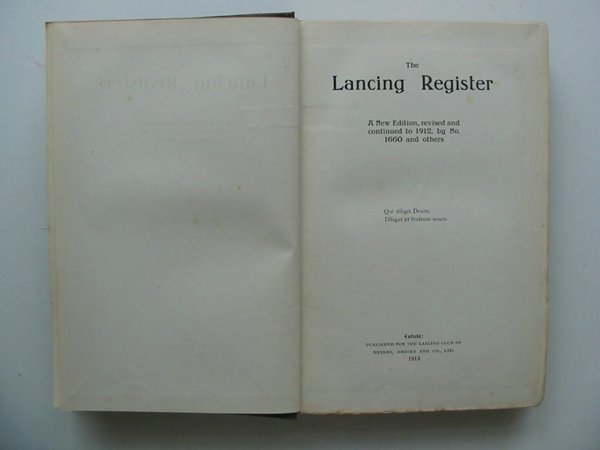 Photo of THE LANCING REGISTER 1848-1912 published by The Lancing Club (STOCK CODE: 627675)  for sale by Stella & Rose's Books