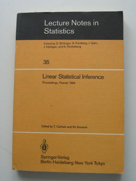 Photo of LINEAR STATISTICAL INFERENCE- Stock Number: 627949