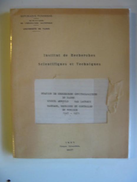 Photo of BAGUAGE, REPRISES ET CONTROLES EN TUNISIE 1967-1971 written by Arnould, Michel Lachaux, Max published by Institut De Recherches Scientifiques Et Techniques (STOCK CODE: 669890)  for sale by Stella & Rose's Books