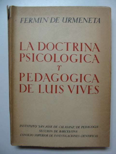 Photo of LA DOCTRINA PSICOLOGICA Y PEDAGOGICA DE LUIS VIVES- Stock Number: 811728
