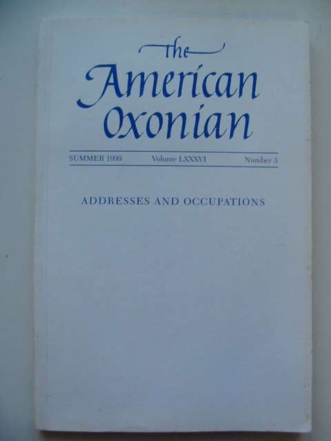 Photo of THE AMERICAN OXONIAN VOLUME LXXXVI NUMBER 3 published by The Association Of American Rhodes Scholars (STOCK CODE: 812034)  for sale by Stella & Rose's Books