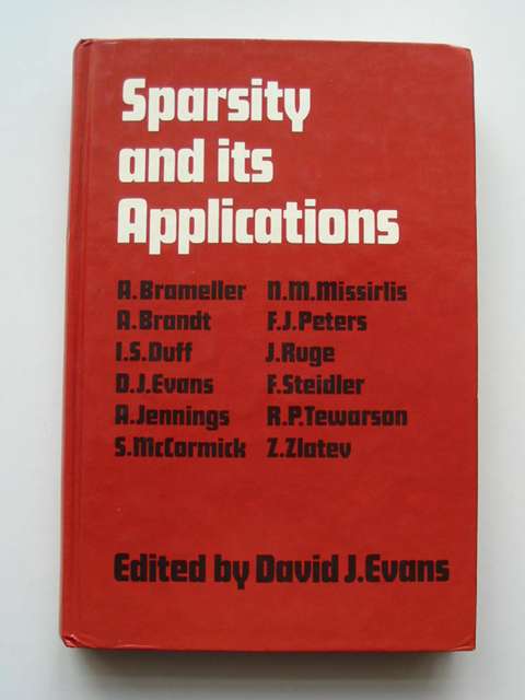 Photo of SPARSITY AND ITS APPLICATIONS written by Evans, David J. published by Cambridge University Press (STOCK CODE: 812366)  for sale by Stella & Rose's Books