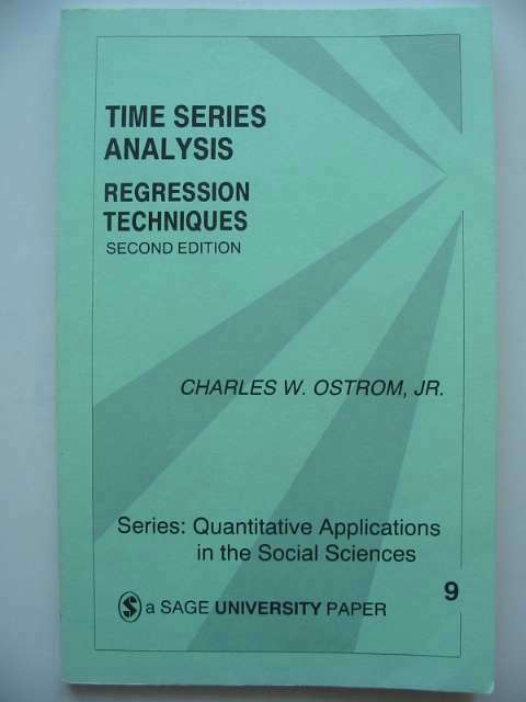 Photo of TIME SERIES ANALYSIS REGRESSION TECHNIQUES- Stock Number: 815838