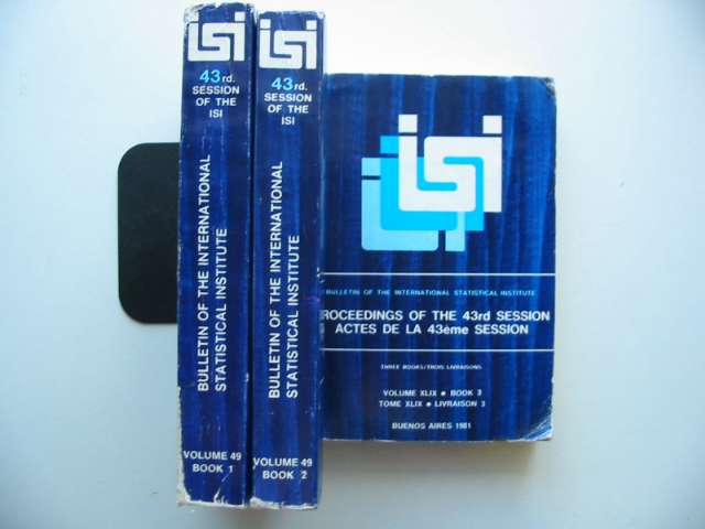 Photo of BULLETIN OF THE INTERNATIONAL STATISTICAL INSTITUTE PROCEEDINGS OF THE 43RD SESSION (3 VOLS) published by National Organizing Committee (STOCK CODE: 815859)  for sale by Stella & Rose's Books
