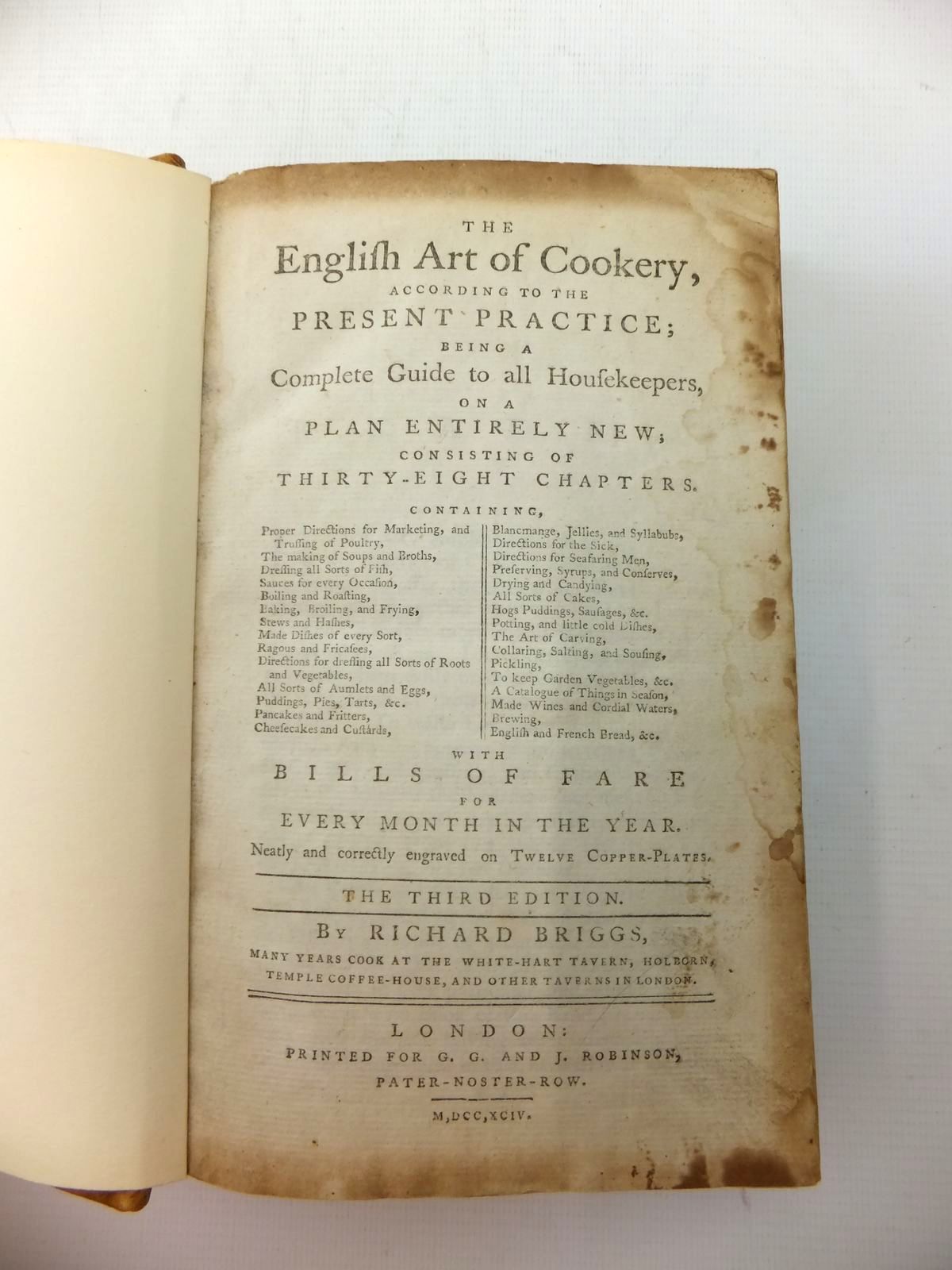 Photo of THE ENGLISH ART OF COOKERY written by Briggs, Richard published by G.G. And J. Robinson (STOCK CODE: 816819)  for sale by Stella & Rose's Books