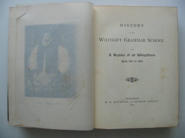 Photo of HISTORY OF THE WHITGIFT GRAMMAR SCHOOL published by W.D. Hayward (STOCK CODE: 817253)  for sale by Stella & Rose's Books