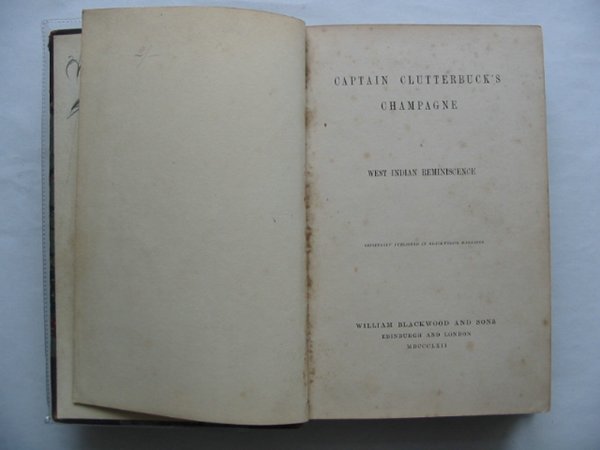 Photo of CAPTAIN CLUTTERBUCK'S CHAMPAGNE written by Hanley, William G. published by William Blackwood and Sons (STOCK CODE: 987203)  for sale by Stella & Rose's Books