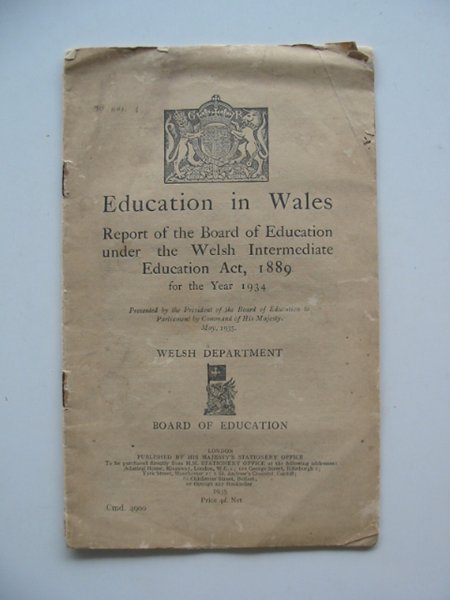 Photo of EDUCATION IN WALES published by HMSO (STOCK CODE: 990358)  for sale by Stella & Rose's Books