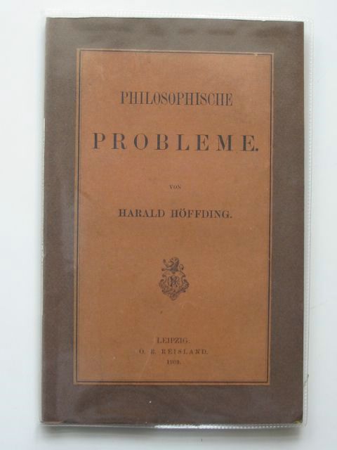 Photo of PHILOSOPHISCHE PROBLEME written by Hoffding, Harald published by O.R. Reisland (STOCK CODE: 990436)  for sale by Stella & Rose's Books